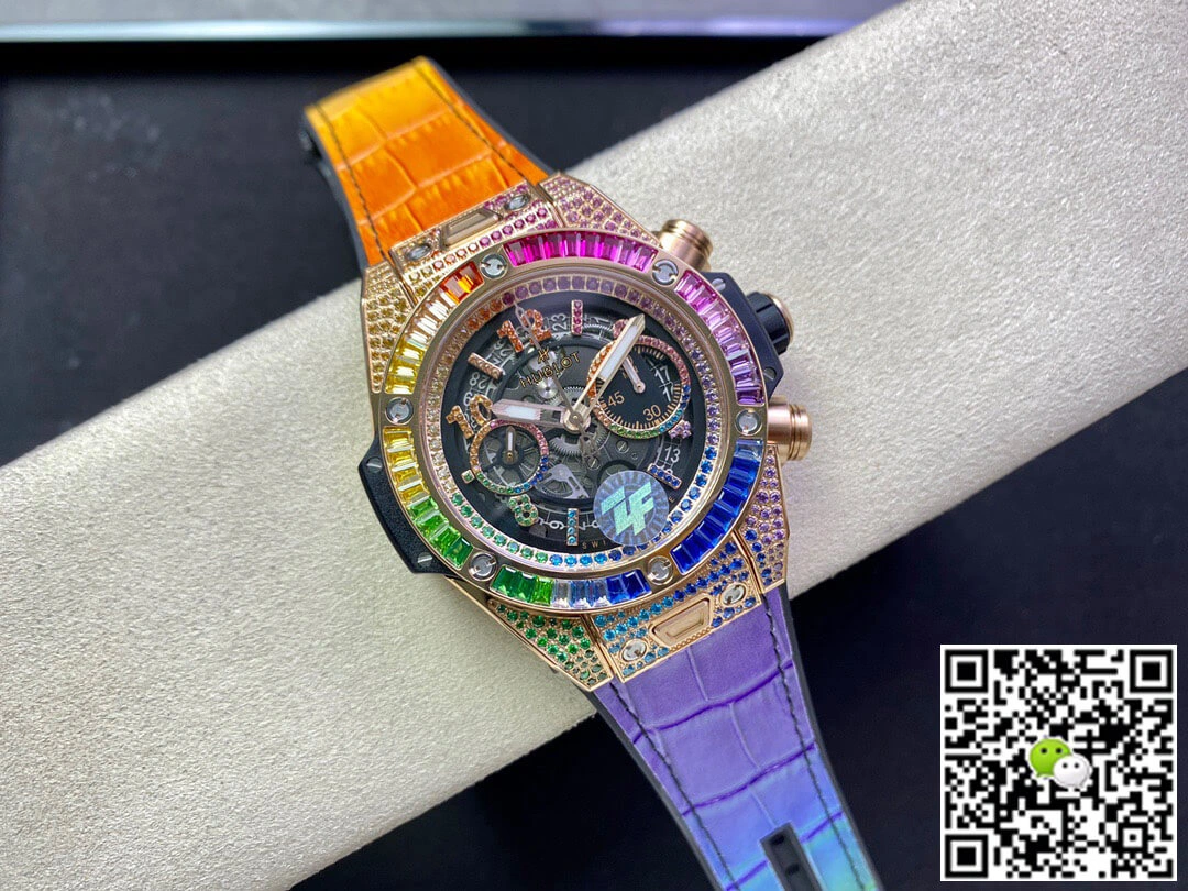 Hublot BIG BANG Unico 411.OX.9910.LR.0999 ZF Factory 1:1 Best Edition Replica Watch Rainbow Diamond Case